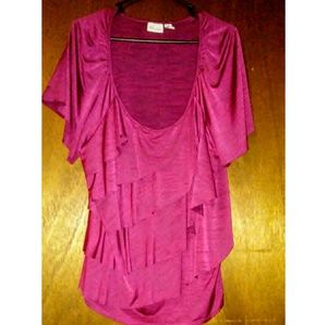 plus size fuchsia blouse
